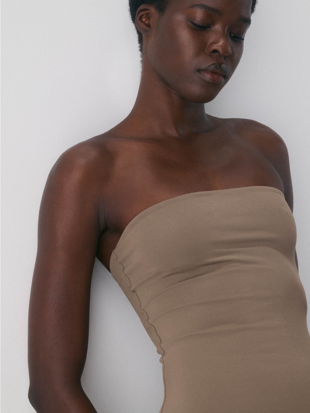 Aritzia Original Contour Enrapture Maxi Tube Dress In Folio Brown Size XS - Picture 4 of 11